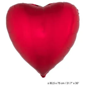 32" Red Heart Mylar Balloon