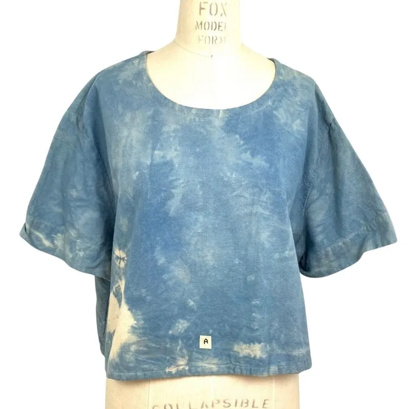 Allyn Boxy Tee in Blue Flannel | Pattern A