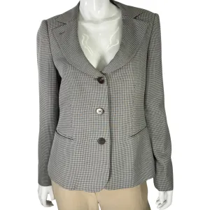 Armani Collezioni Vintage Gray Scoop Collar Blazer