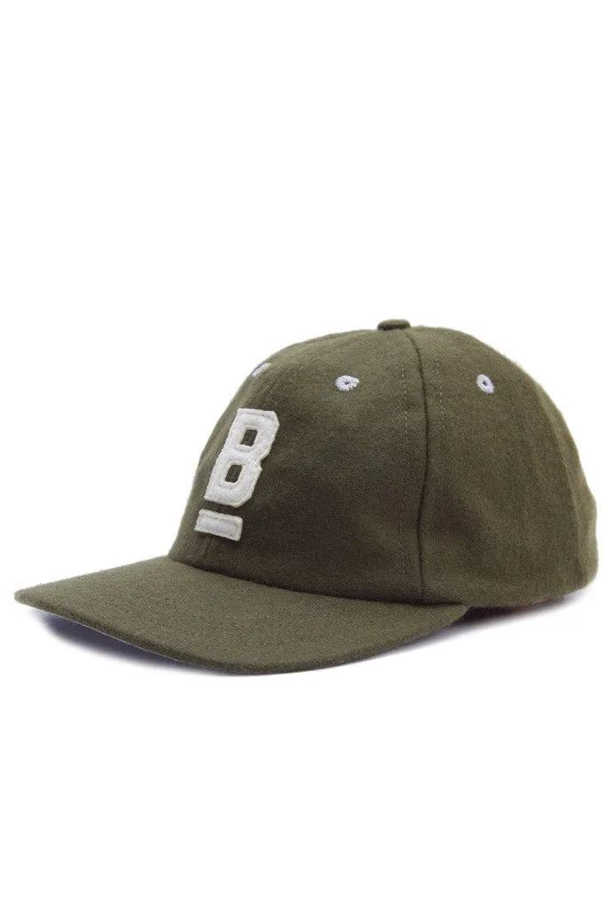 B Flat Cap Wool Olive