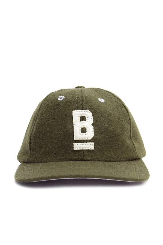 B Flat Cap Wool Olive