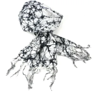 Batiked Scarf Gray World Peaces