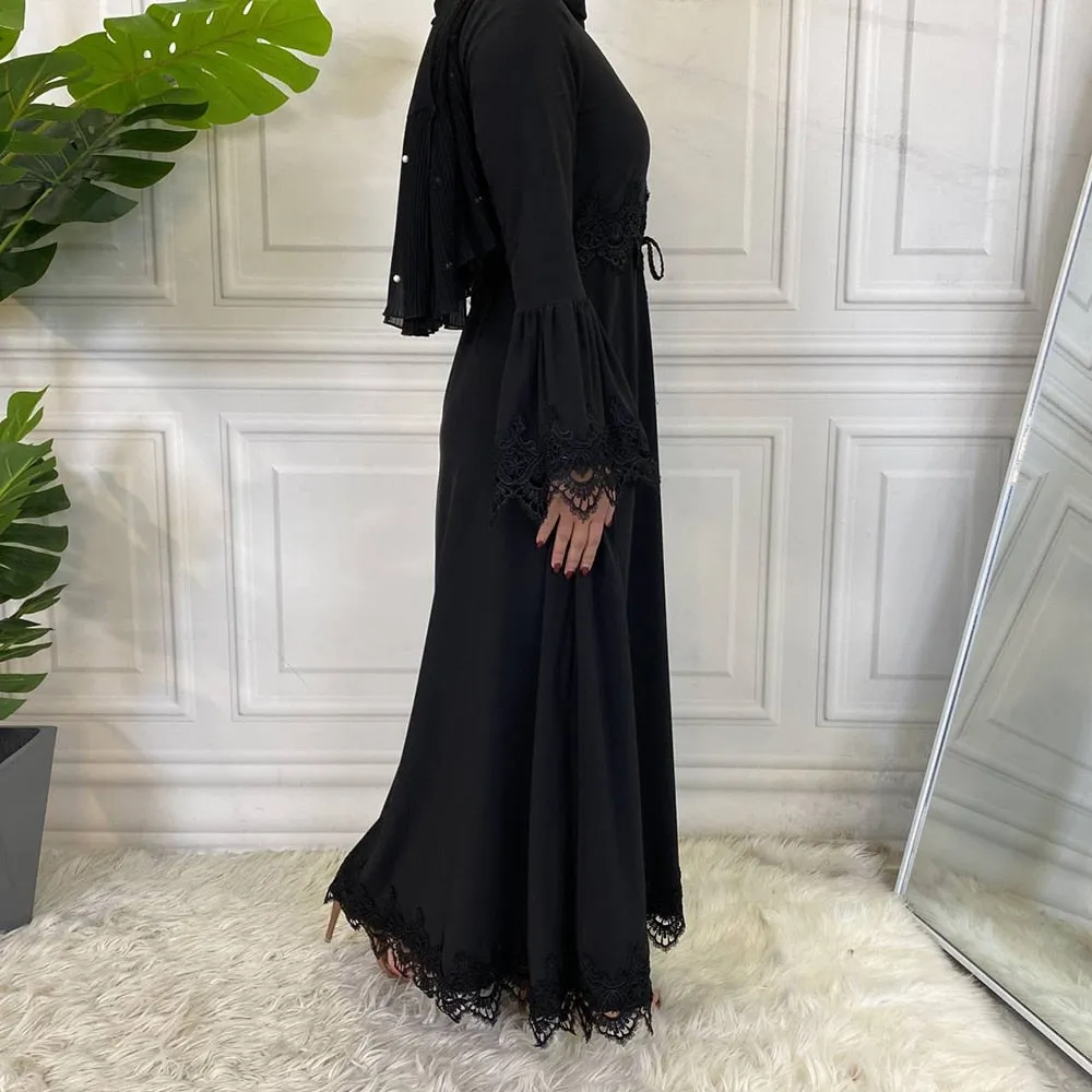 Black Embroided Abaya Wedding  Abaya