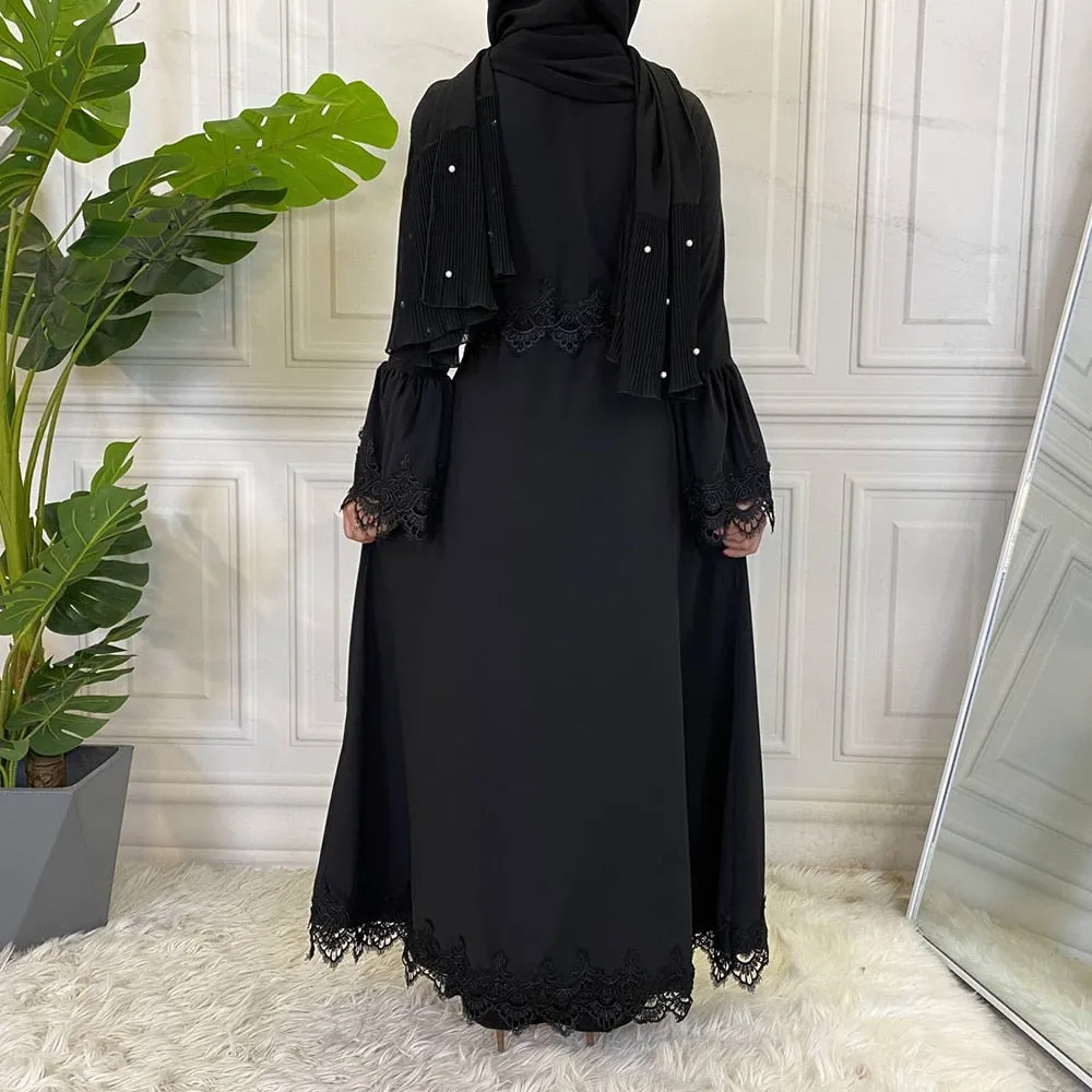 Black Embroided Abaya Wedding  Abaya