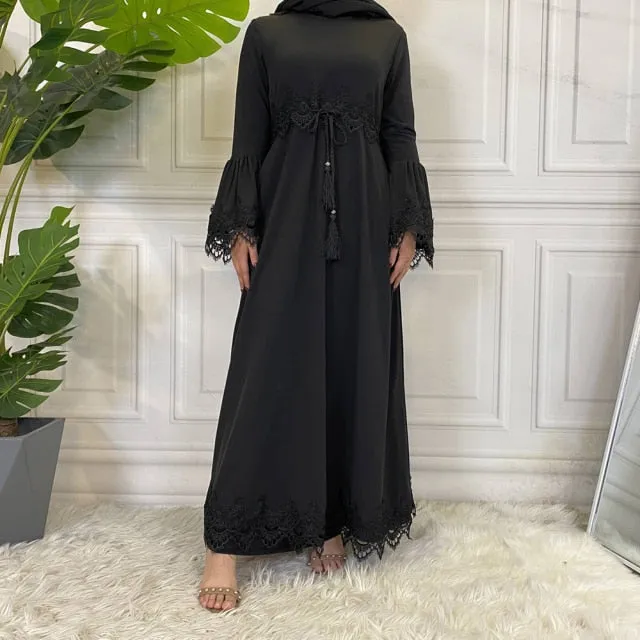 Black Embroided Abaya Wedding  Abaya