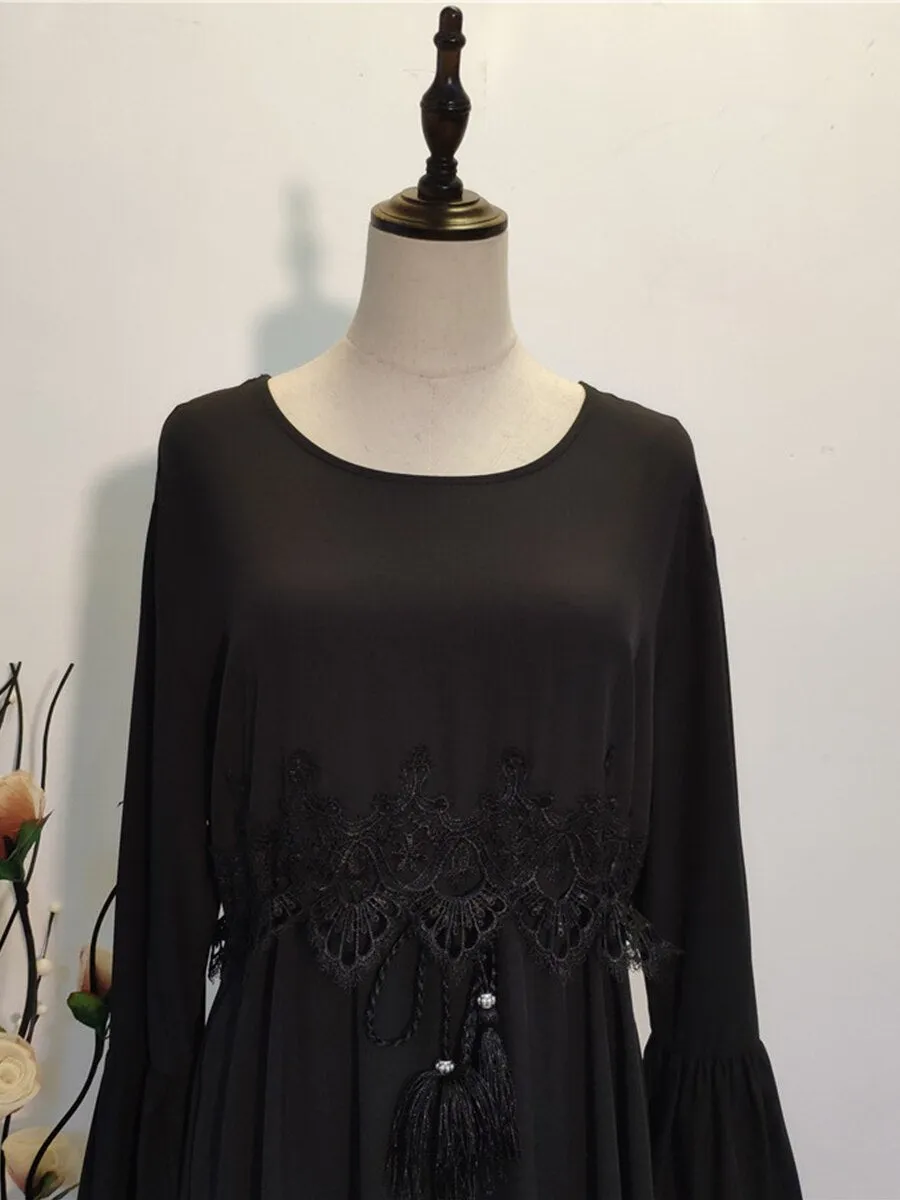 Black Embroided Abaya Wedding  Abaya