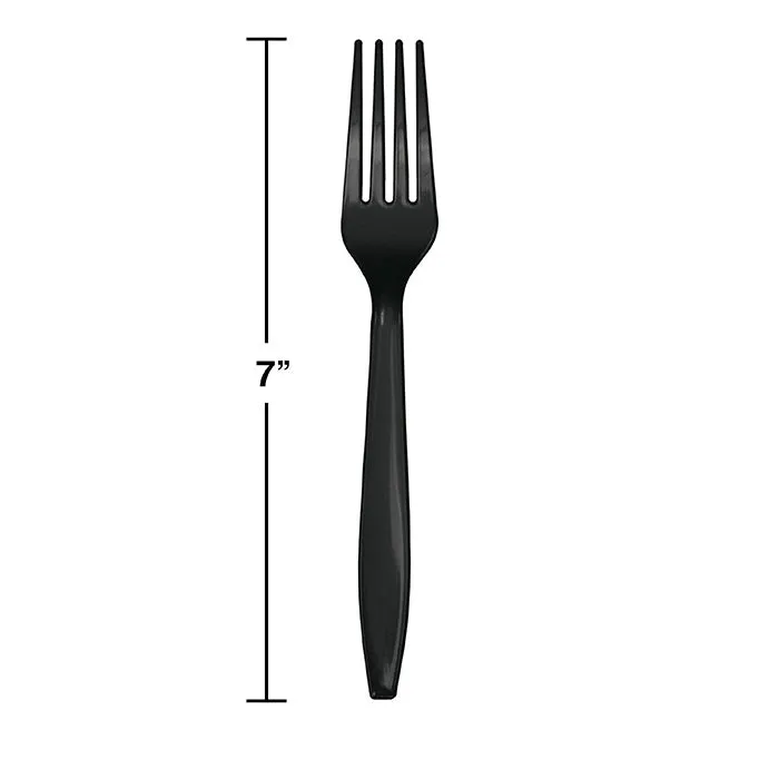 Bulk Black Velvet Plastic Forks (288 per Case)