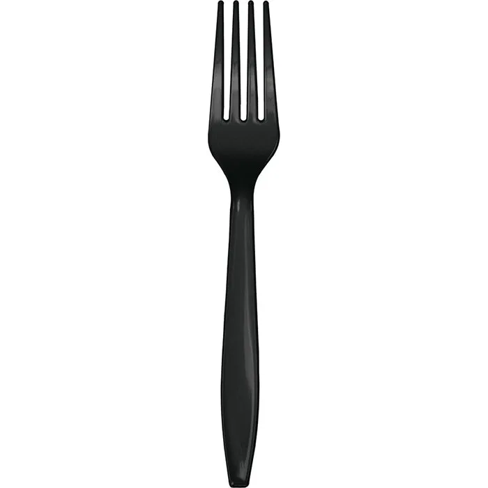 Bulk Black Velvet Plastic Forks (288 per Case)