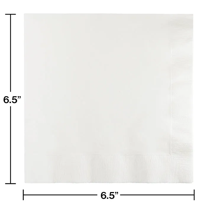 Bulk Pack of 100 White Luncheon Napkins 2Ply