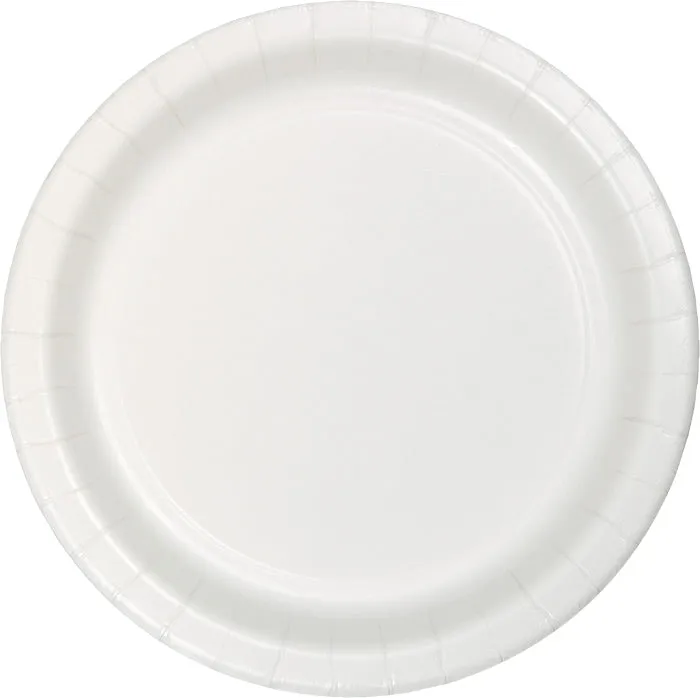 Bulk White Sturdy Style 8.75 inch Paper Dinner Plates (240 per Case)