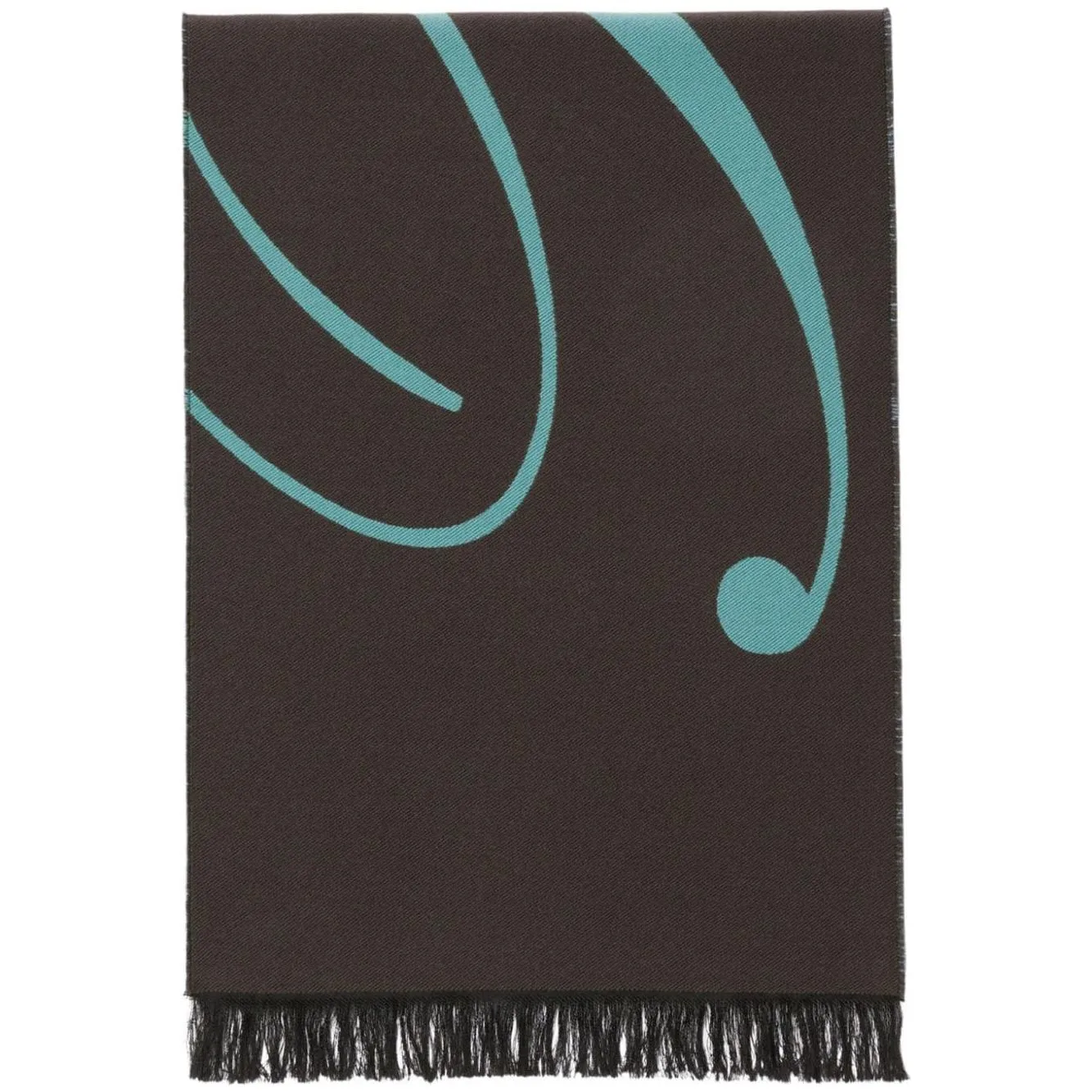 Burberry wool-silk Scarf aqua