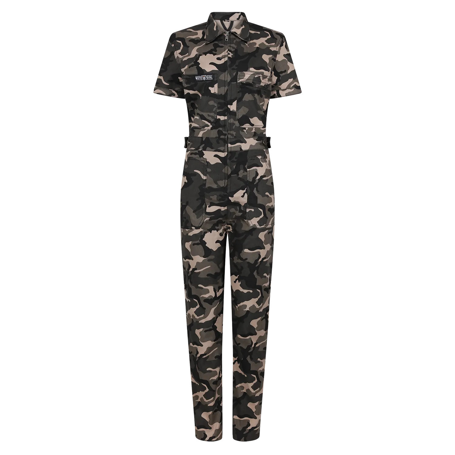 Camo Short Sleeve Jumpsuit