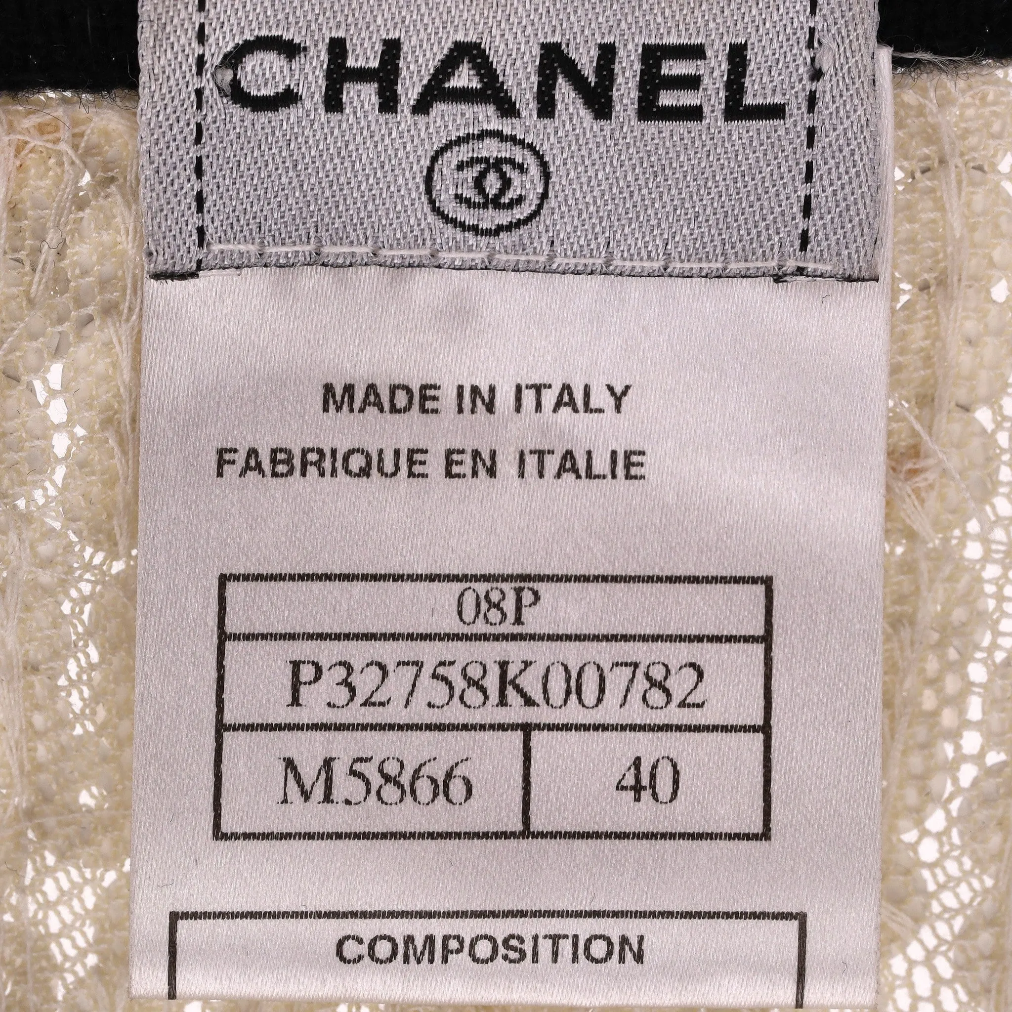 Chanel Sequin 'CC' Logo Cashmere Cardigan With Rare Chanel Handshake Buttons. Size 40FR