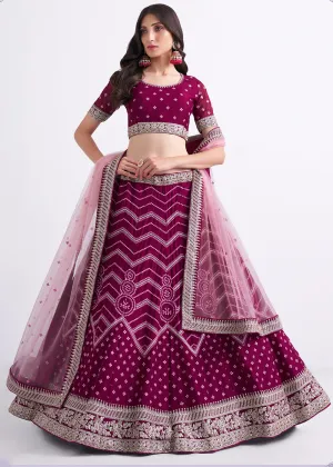 Charming Magenta Wedding Style Designer Bridal Lehenga Choli