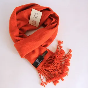 Crimson Red Pure Cashmere Scarf