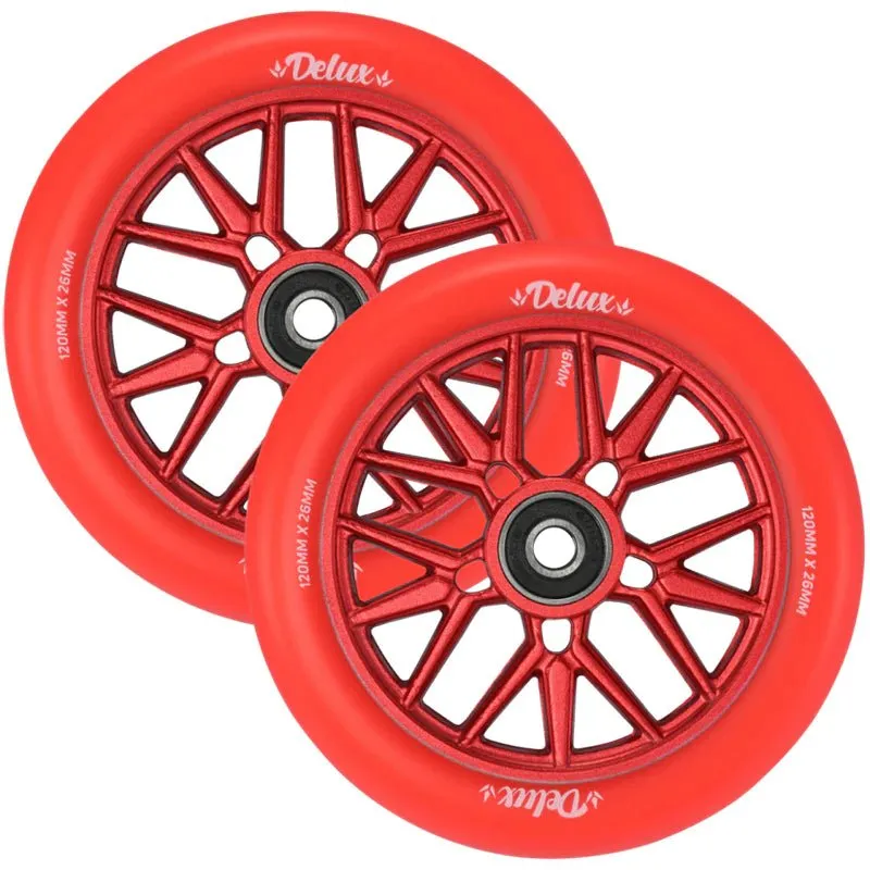 Envy 120mm Delux Red Scooter Wheels 2pk