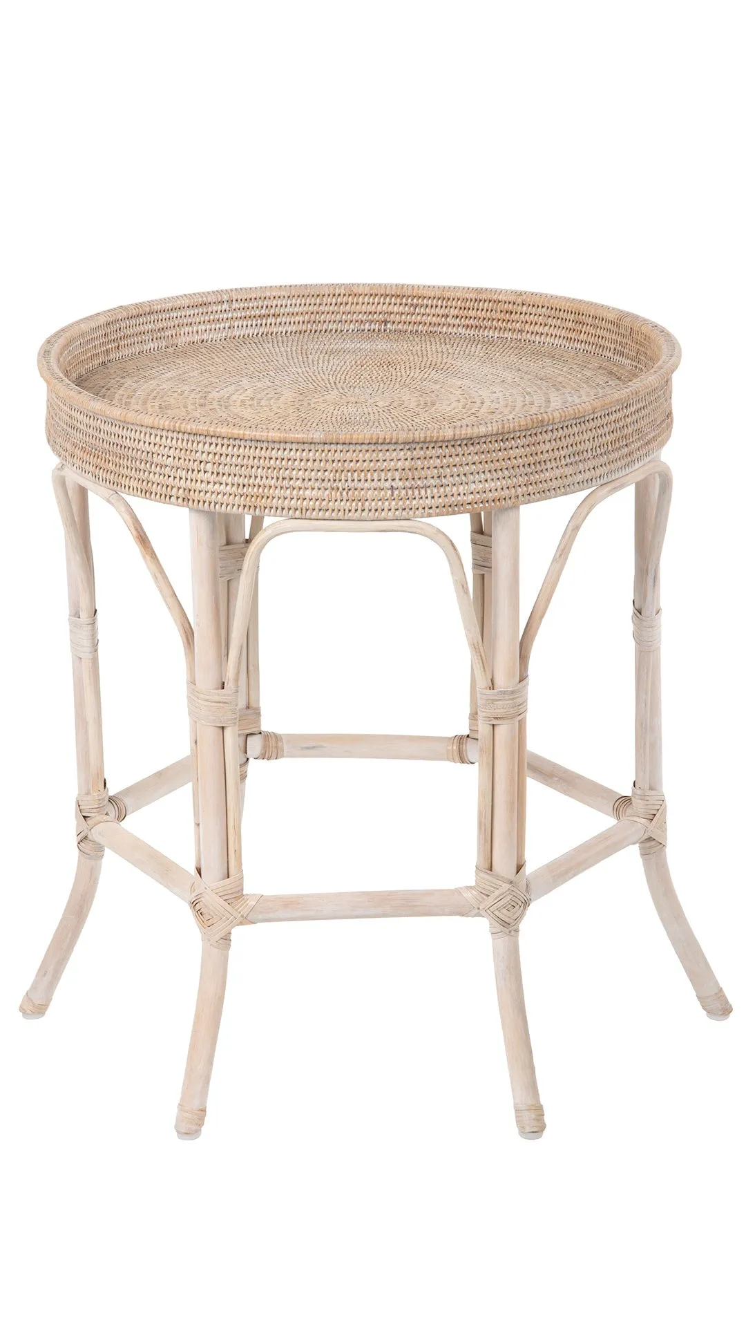 La Jolla Rattan Round Side Table