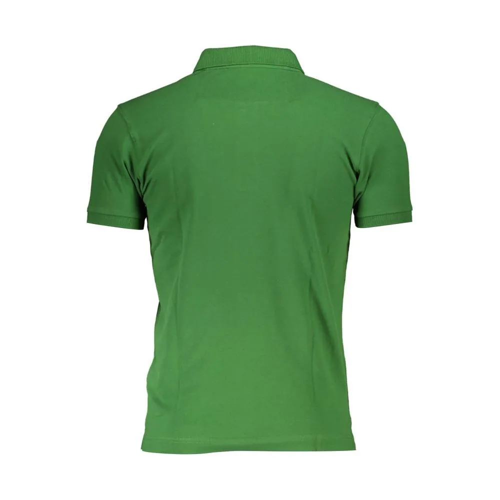 La Martina Sleek Green Slim Fit Polo with Contrast Detail