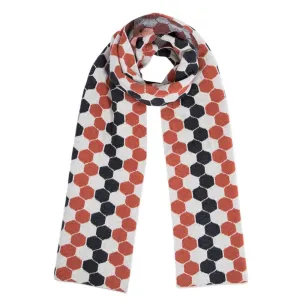 Lambswool Hexagon Scarf - Burnt Orange