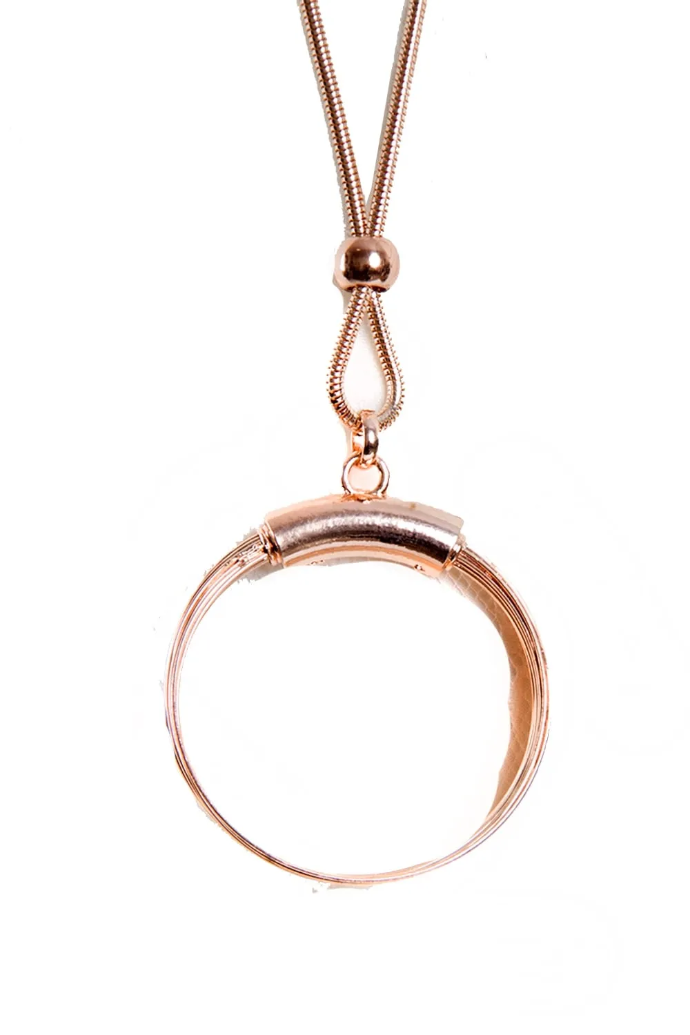 Layered Bangle Style Hoop Statement Necklace