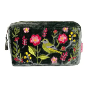 Lua Greenfinch & Flower Cosmetic Purse