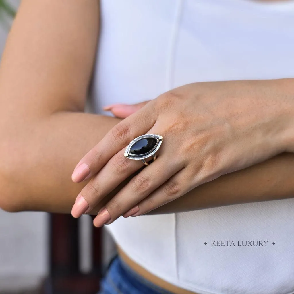 Marquise Beauty - Black Onyx Ring