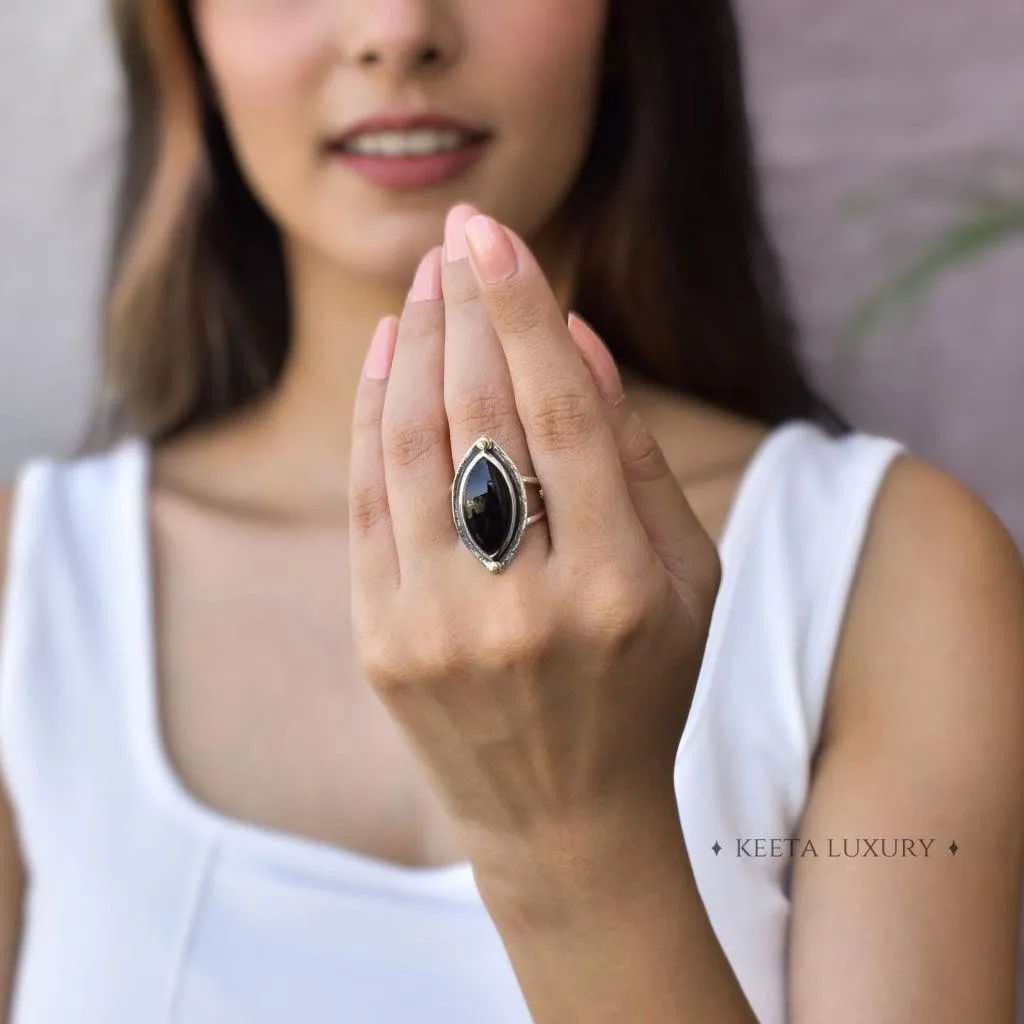 Marquise Beauty - Black Onyx Ring