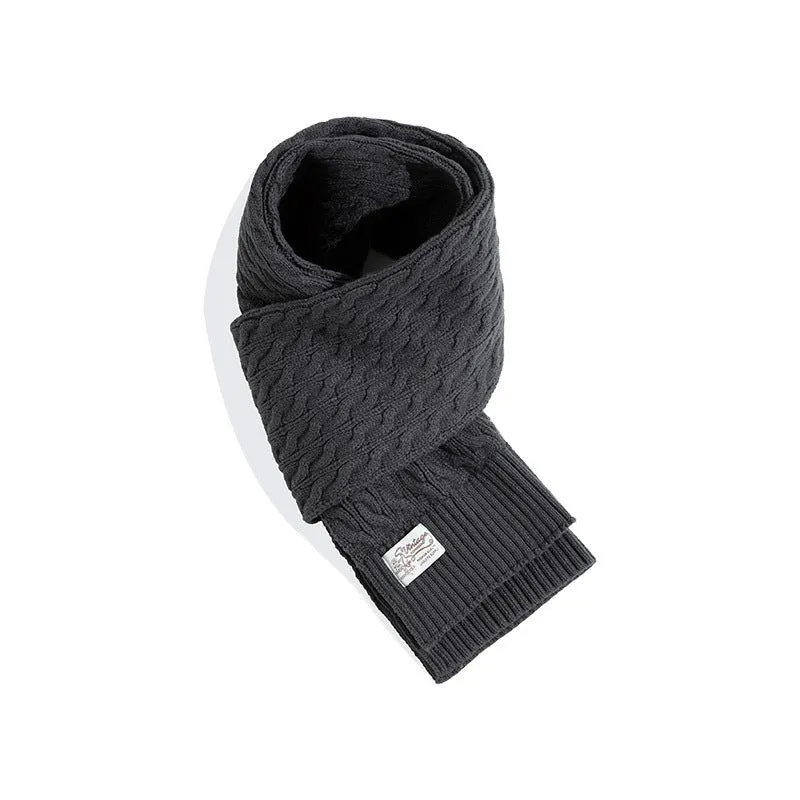 Men's Retro Twist Knitted Wool Scarf