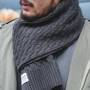 Men's Retro Twist Knitted Wool Scarf