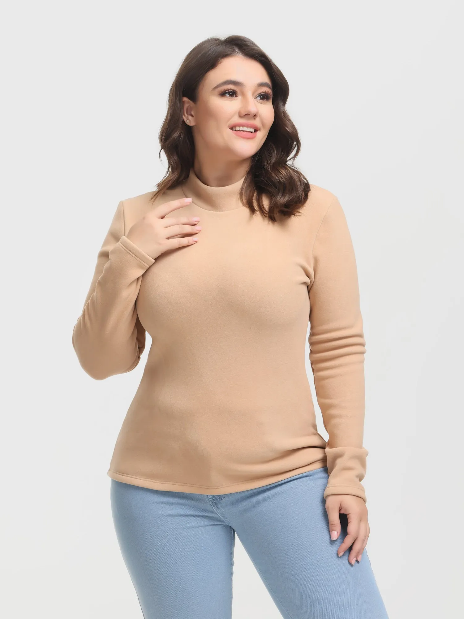 Midsize Versatile Slim Turtleneck Warming Top