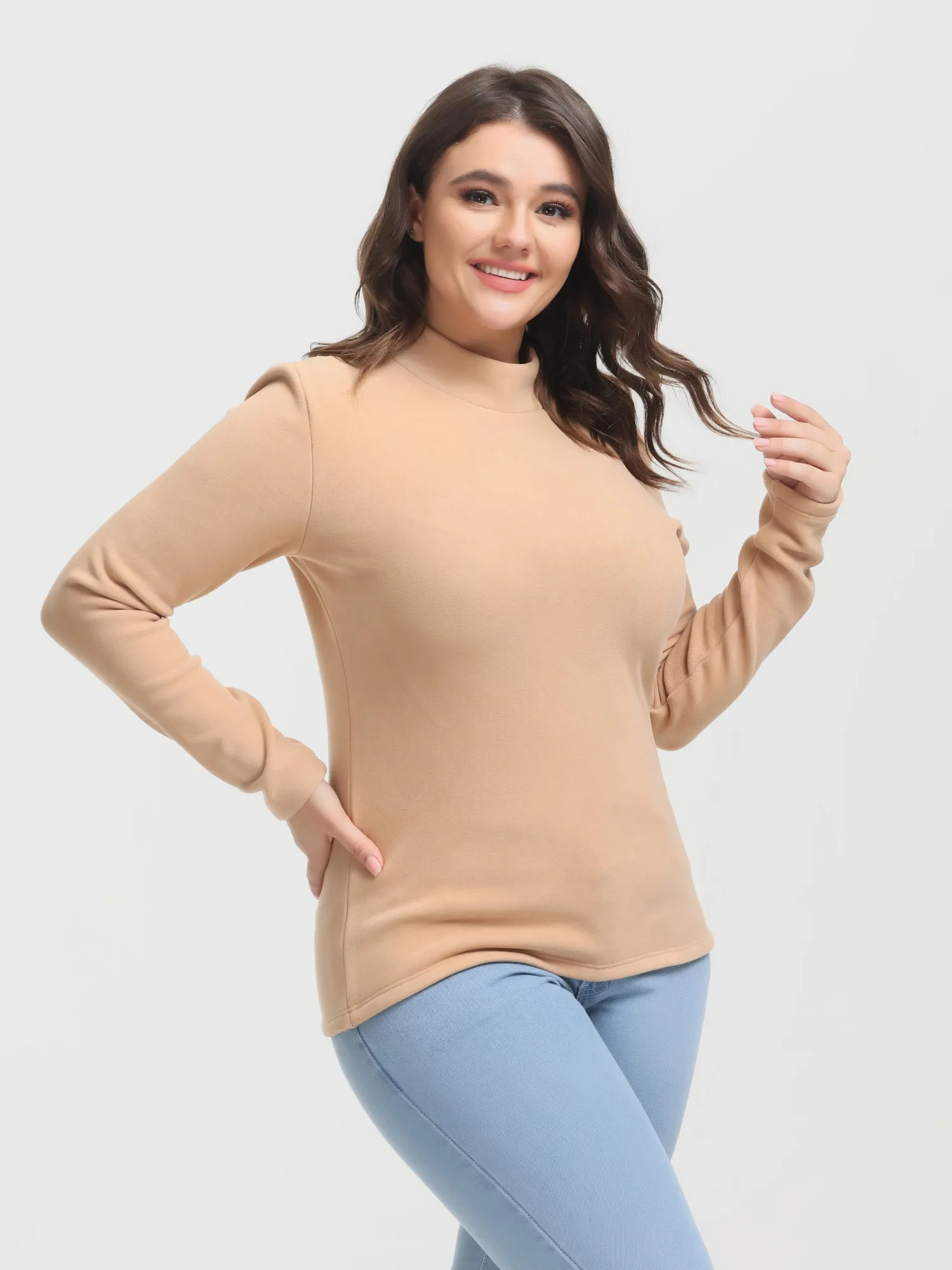 Midsize Versatile Slim Turtleneck Warming Top