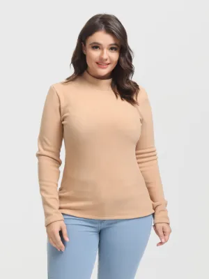 Midsize Versatile Slim Turtleneck Warming Top