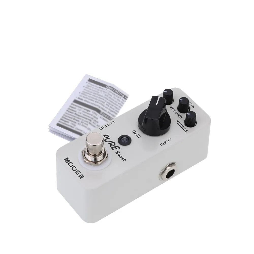 Mooer Pure Boost Guitar Booster Effect Pedal Bass / Treble / Gain Volume Control