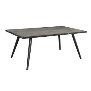 Palladium Grey Dining Table with Nailhead Trim