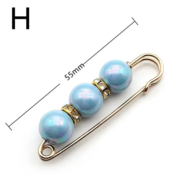 Pearl Charm Button Brooch