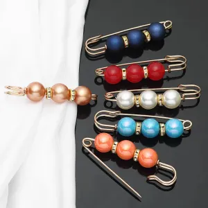 Pearl Charm Button Brooch