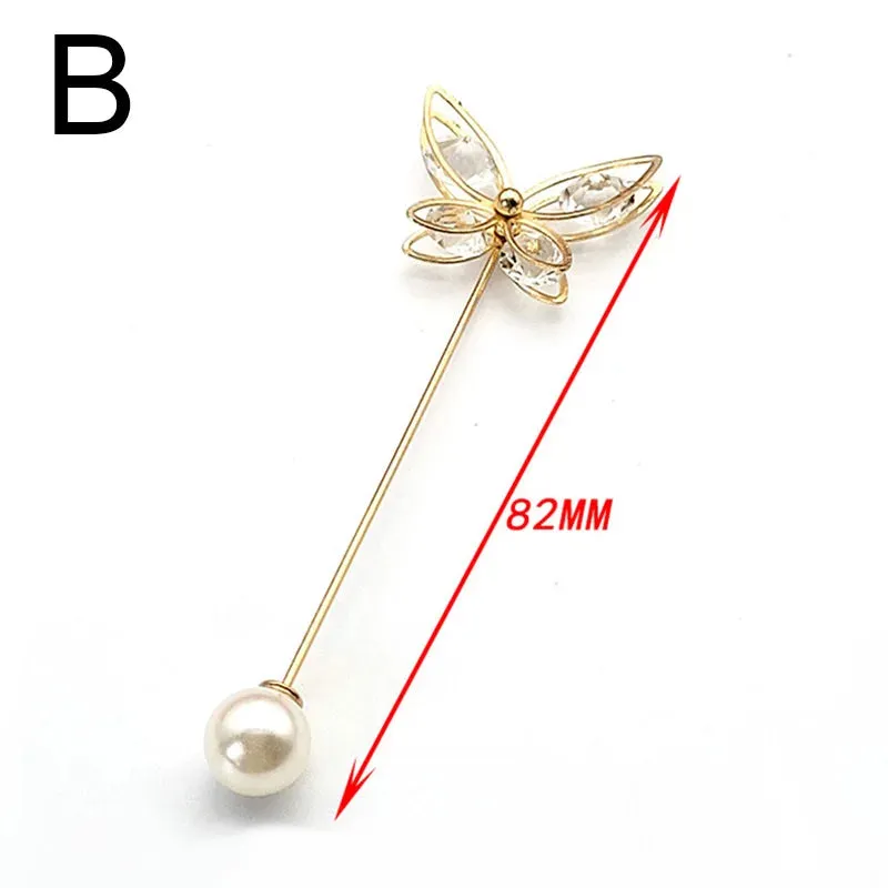 Pearl Charm Button Brooch