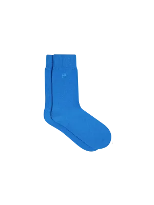 Recycled Cashmere Socks—cerulean blue