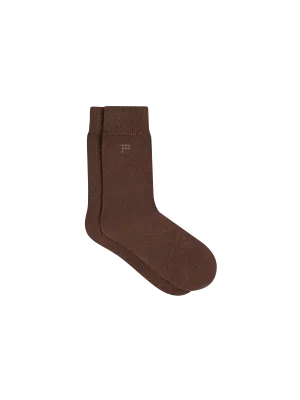 Recycled Cashmere Socks—chestnut brown