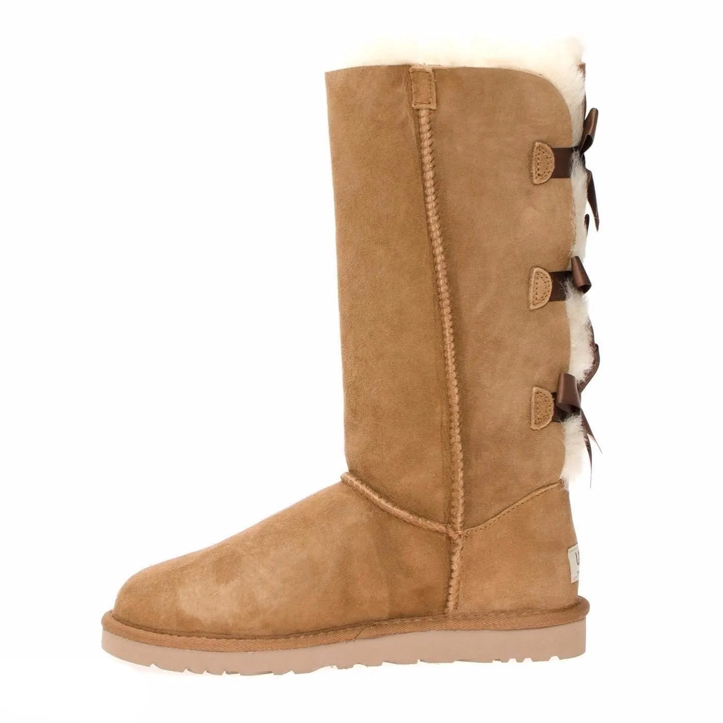 UGG Womens Bailey Bow Tall Boots in Chestnut Color