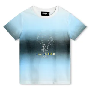 White and Blue Karl Artwork Tee