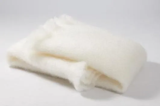 White Mohair Scarf - Ezcaray, Spain