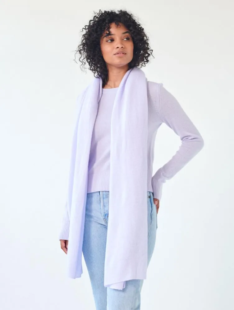 White   Warren - Cashmere Scarf in Lilac Chalk