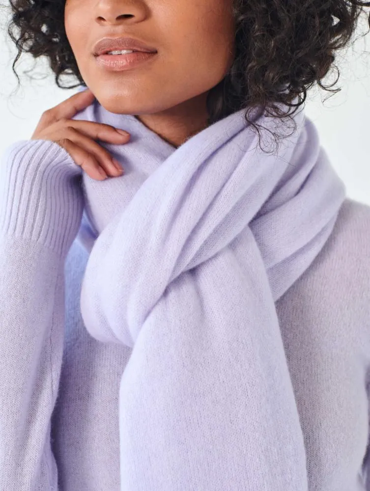 White   Warren - Cashmere Scarf in Lilac Chalk